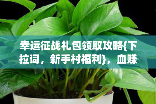 幸运征战礼包领取攻略{下拉词,新手村福利},血赚不亏! 幸运征战礼包领取攻略{下拉词,新手村福利},血赚不亏!