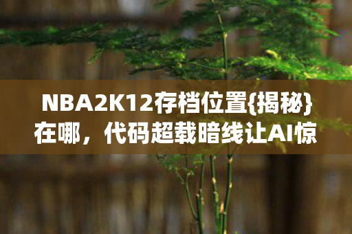 NBA2K12存档位置{揭秘}在哪，代码超载暗线让AI惊叹