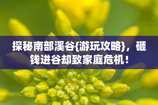 探秘南部溪谷{游玩攻略},砸钱进谷却致家庭危机! 探秘南部溪谷{游玩攻略},砸钱进谷却致家庭危机!