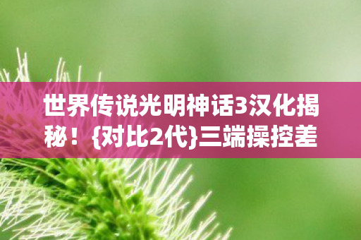 世界传说光明神话3汉化揭秘图片