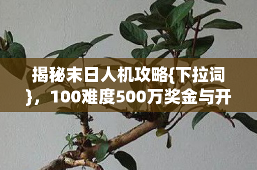 揭秘末日人机攻略{下拉词}，100难度500万奖金与开发组内幕