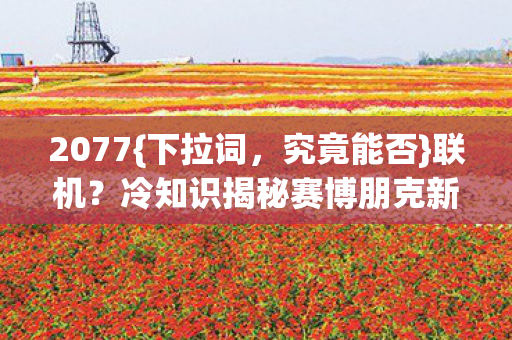2077{下拉词,究竟能否}联机?冷知识揭秘赛博朋克新玩法! 2077{下拉词,究竟能否}联机?冷知识揭秘赛博朋克新玩法!