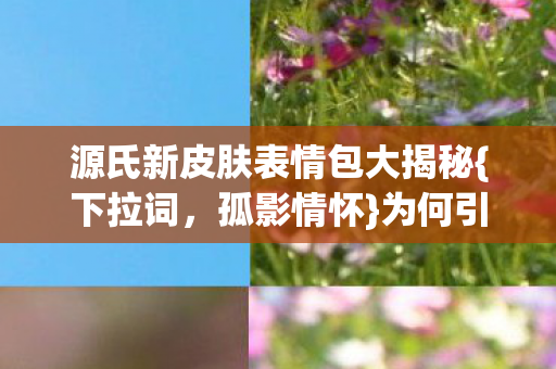 源氏新皮肤表情包大揭秘{下拉词，孤影情怀}为何引百万玩家泪目