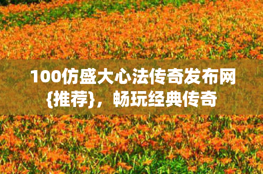 100仿盛大心法传奇发布网图片
