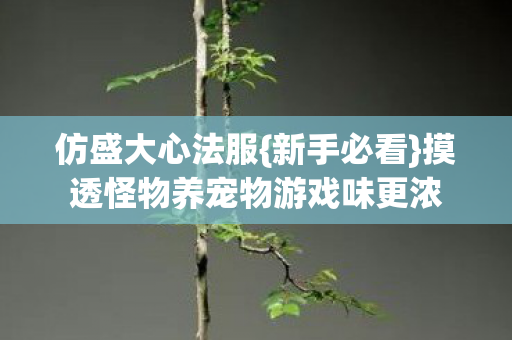 摸透怪物养宠物游戏味更浓图片