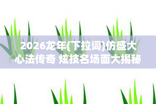 仿盛大心法传奇 炫技名场面大揭秘图片