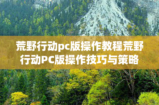 荒野行动pc版操作教程荒野行动PC版操作技巧与策略，荒野行动PC版操作技巧与策略全解析