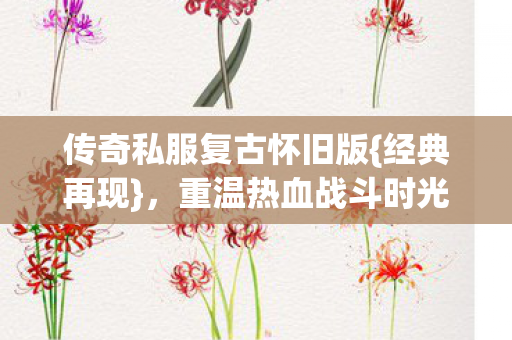 传奇私服复古怀旧版图片