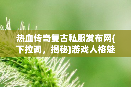 热血传奇复古私服发布网图片