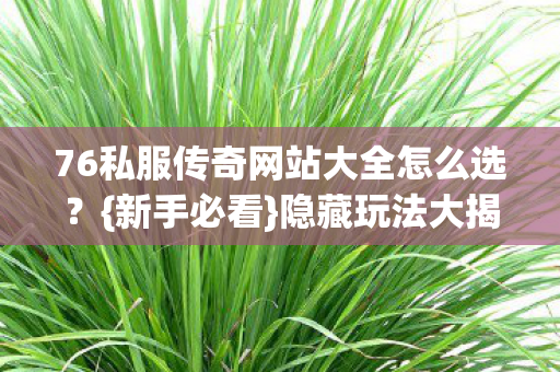 76私服传奇网站大全怎么选图片