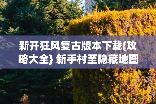 新手村至隐藏地图全指引图片