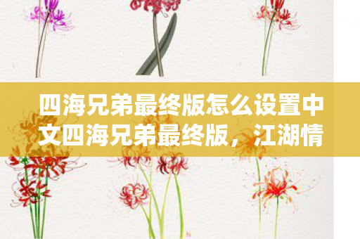 四海兄弟最终版怎么设置中文四海兄弟最终版，江湖情仇的终极演绎，四海兄弟最终版如何设置中文？江湖情仇的终极演绎