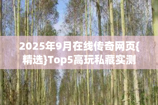 2025年9月在线传奇网页图片