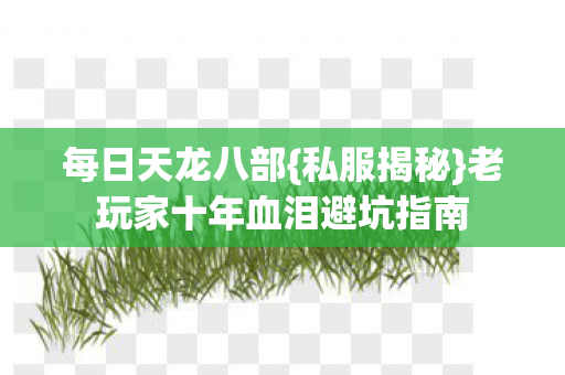 老玩家十年血泪避坑指南图片