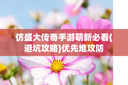 仿盛大传奇手游萌新必看图片