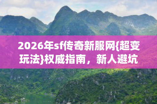 2026年sf传奇新服网图片
