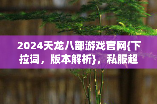 2024天龙八部游戏官网图片