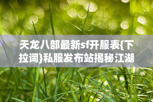 天龙八部最新sf开服表图片