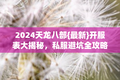 2024天龙八部图片