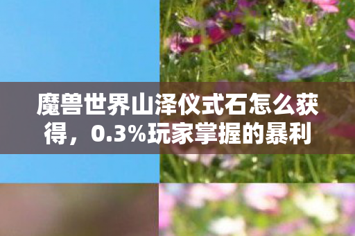 魔兽世界山泽仪式石怎么获得，0.3%玩家掌握的暴利密码，山泽仪式石获取率暴跌76%背后的财富狂潮