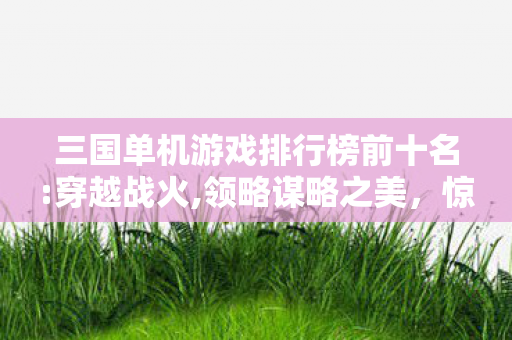 三国单机游戏排行榜前十名:穿越战火,领略谋略之美，惊爆！三国单机游戏TOP10暗藏多少不为人知的秘密？