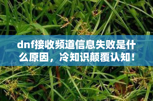 dnf接收频道信息失败是什么原因,冷知识颠覆认知!DNF十年老玩家竟因这操作目瞪口呆 dnf接收频道信息失败是什么原因,冷知识颠覆认知!DNF十年老玩家竟因这操作目瞪口呆