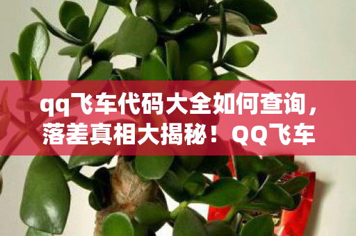 qq飞车代码大全如何查询,落差真相大揭秘!QQ飞车,笑着笑着,我竟被这烂游戏整哭了 qq飞车代码大全如何查询,落差真相大揭秘!QQ飞车,笑着笑着,我竟被这烂游戏整哭了