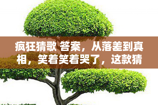 疯狂猜歌 答案，从落差到真相，笑着笑着哭了，这款猜歌游戏究竟藏着什么秘密？