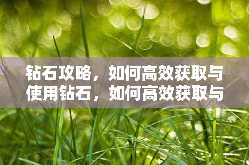 钻石攻略,如何高效获取与使用钻石,如何高效获取与使用钻石的攻略 钻石攻略,如何高效获取与使用钻石,如何高效获取与使用钻石的攻略