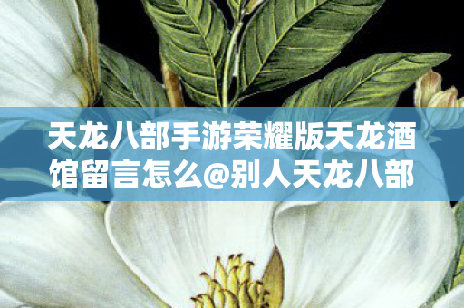 天龙八部手游荣耀版天龙酒馆留言怎么图片