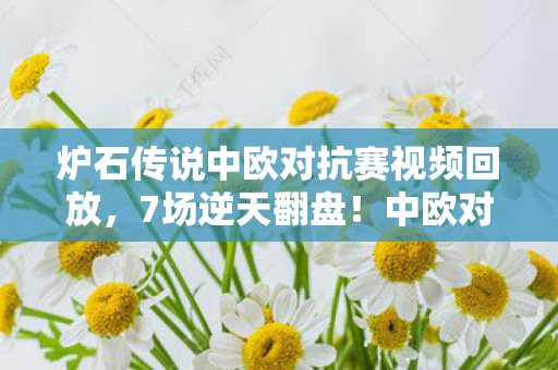 炉石传说中欧对抗赛视频回放图片