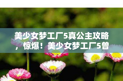 美少女梦工厂5曾砸500万做新玩法图片