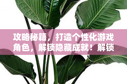 打造个性化游戏角色全攻略图片