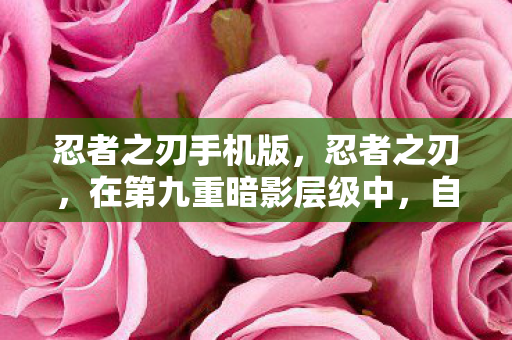 忍者之刃手机版,忍者之刃,在第九重暗影层级中,自由斩断命运却沦为宿命傀儡 忍者之刃手机版,忍者之刃,在第九重暗影层级中,自由斩断命运却沦为宿命傀儡