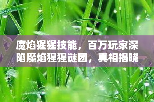 百万玩家深陷魔焰猩猩谜团图片