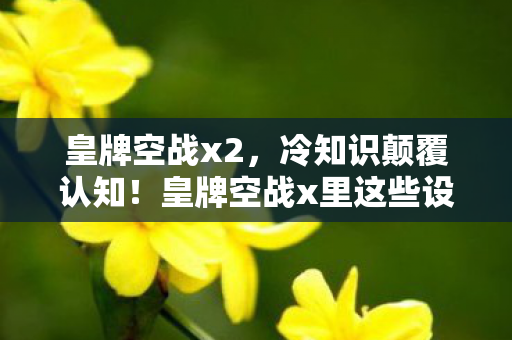 皇牌空战x里这些设计细节图片