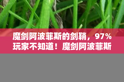 魔剑阿波菲斯在三平台竟有双面人生图片