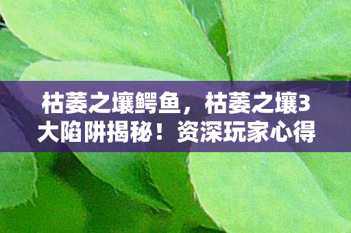 枯萎之壤鳄鱼，枯萎之壤3大陷阱揭秘！资深玩家心得，避开这些坑，轻松玩转新版本