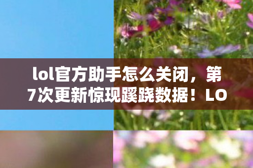 lol官方助手怎么关闭图片