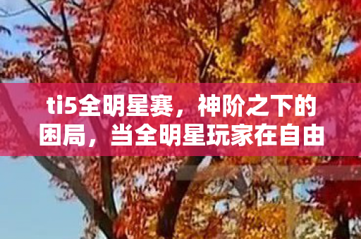 ti5全明星赛，神阶之下的困局，当全明星玩家在自由与宿命中同时成为上帝与蝼蚁
