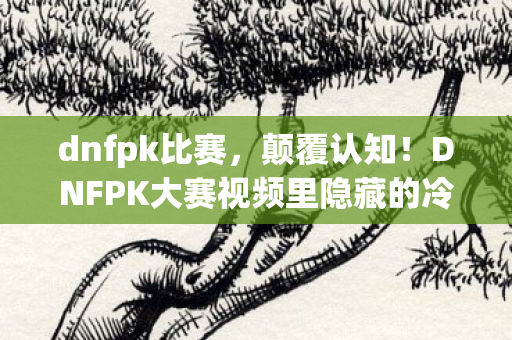 DNFPK大赛视频里隐藏的冷知识图片