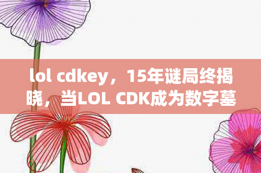 lol cdkey，15年谜局终揭晓，当LOL CDK成为数字墓碑，谁在为千万账号的死亡时间默哀？