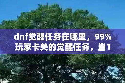 dnf觉醒任务在哪里图片