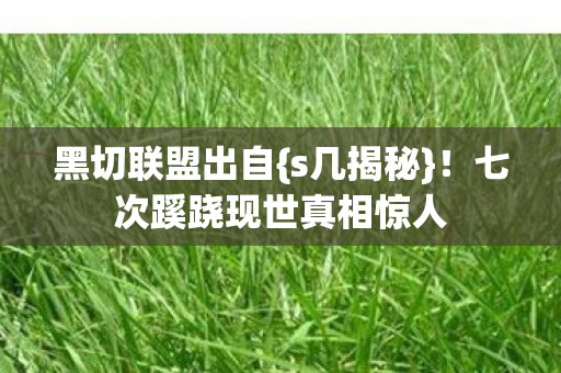 黑切联盟出自{s几揭秘}！七次蹊跷现世真相惊人