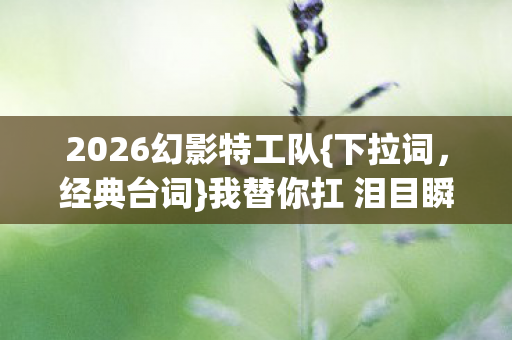 我替你扛 泪目瞬间解析图片