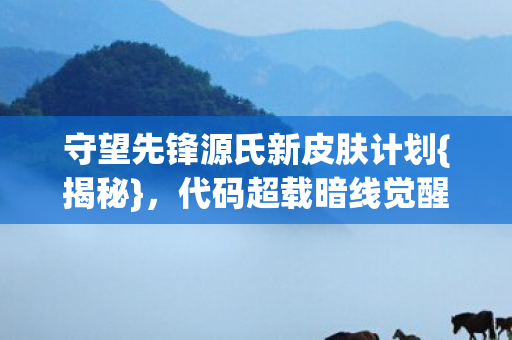 守望先锋源氏新皮肤计划{揭秘}，代码超载暗线觉醒太震撼
