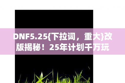 DNF5.25{下拉词，重大}改版揭秘！25年计划千万玩法被砍真相