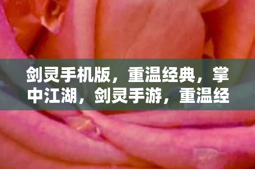 剑灵手机版，重温经典，掌中江湖，剑灵手游，重温经典，掌中江湖等你来战