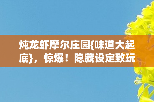 炖龙虾摩尔庄园{味道大起底}，惊爆！隐藏设定致玩家集体破防？