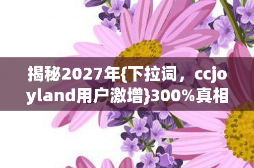 ccjoyland用户激增图片